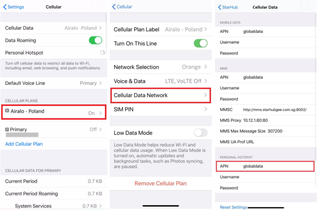 eSim hotspot