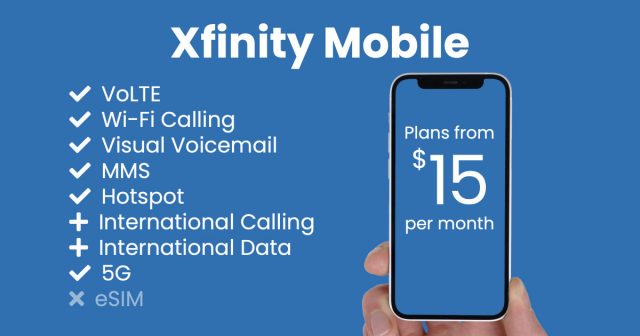 eSim xfinity mobile