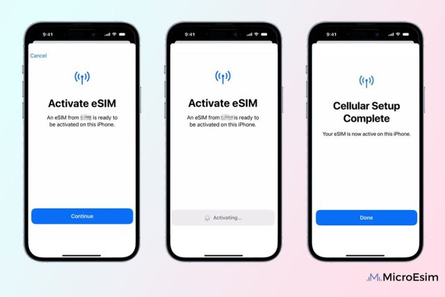 eSim activation
